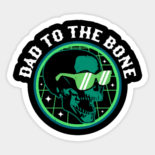 Dad To The Bone - Funny Dad Joke Skull Fathers day Halloween Sticker